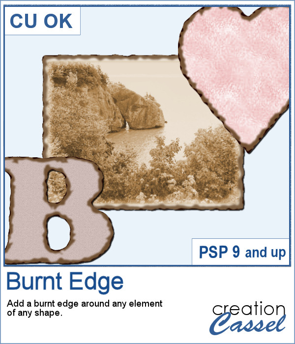 Burnt Edge script for Paintshop Pro