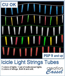 Icicle Light String tubes for Paintshop Pro