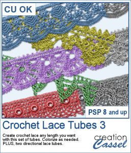 Crochet Lace edge picture tubes for Paintshop Pro