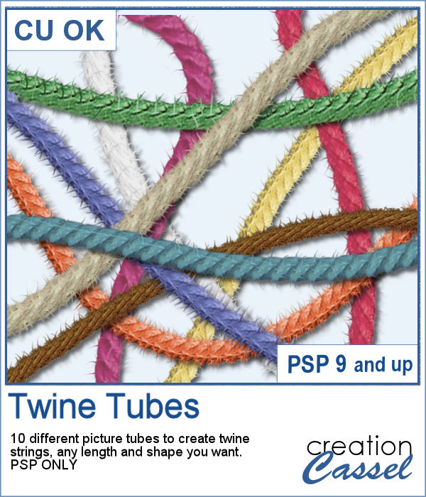 Twine rope picture tubes for Paintshop Pro
