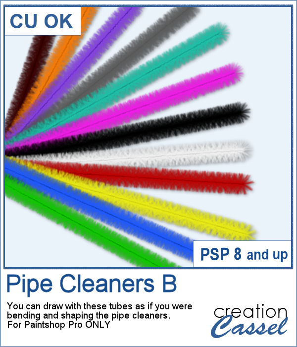 Pipe Cleaner picture tubes for Paintshop Pro