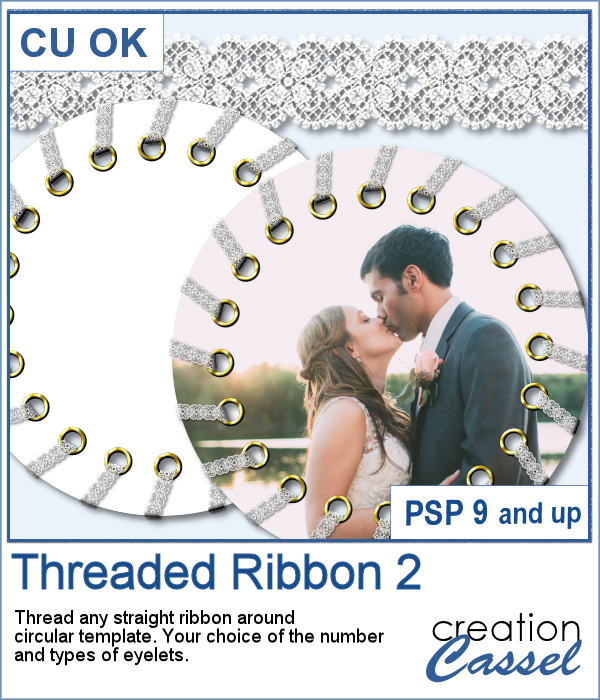 Threaded Ribbon script for Paintshop Pro