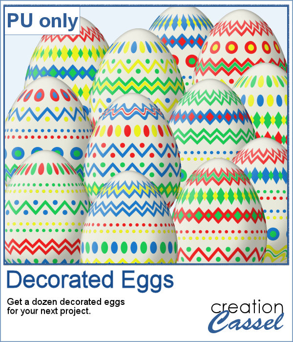 Decorated eggs in png format