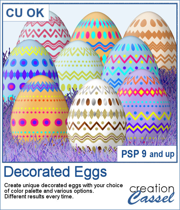 Decorated egg scripts for Paintshop Pro