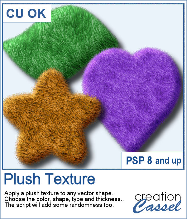 Plush Texture script for Paintshop Pro