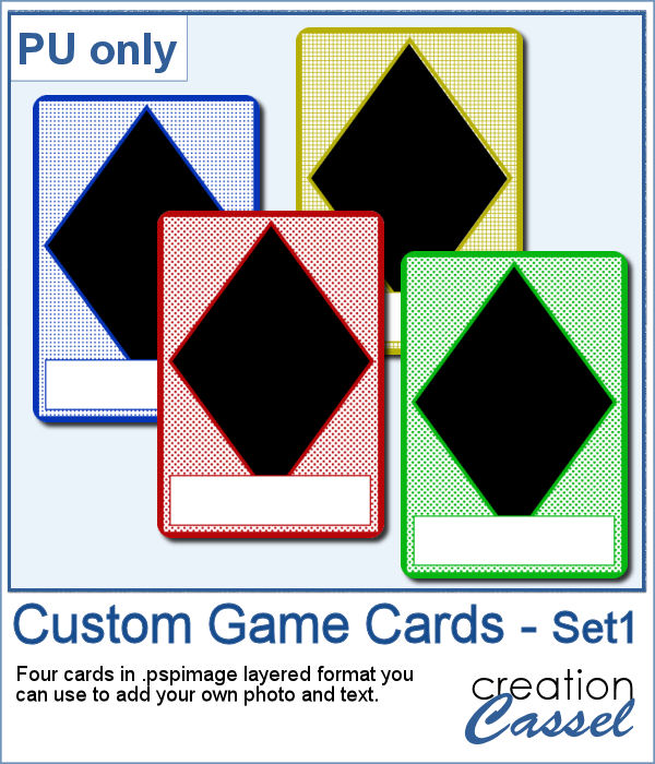 Custom Game cards for Paintshop Pro