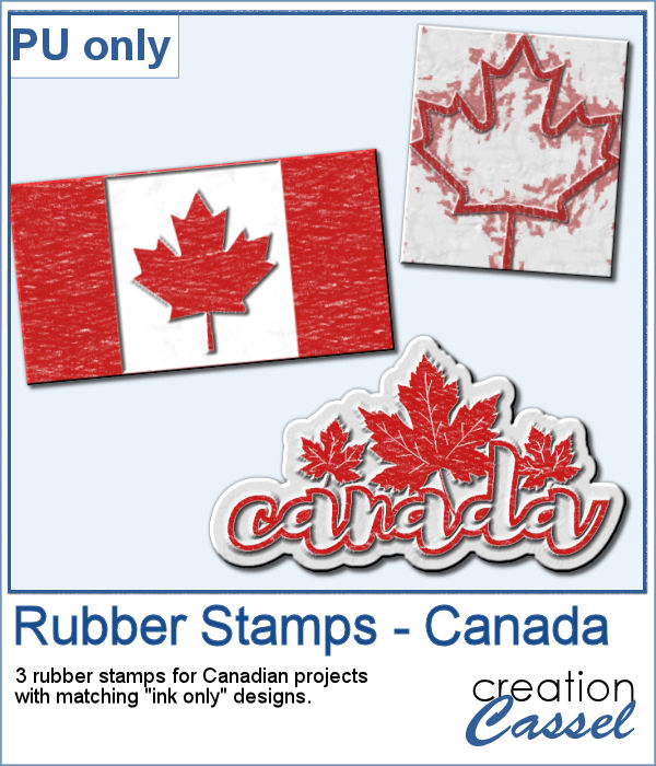 Rubber stamp for Canada Day