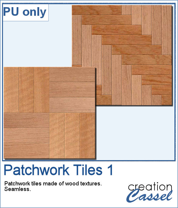 Patchwork parquet wood tiles