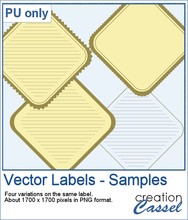 Diamond shape labels in png format