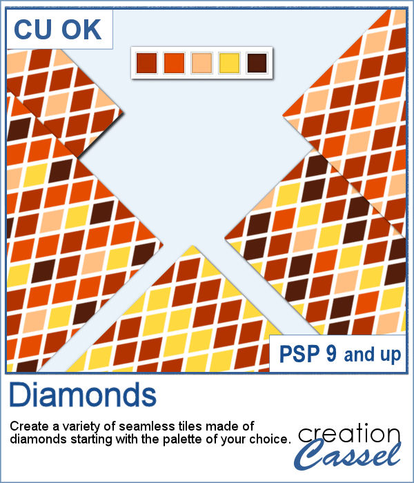 Diamonds pattern script for PaintShop Pro