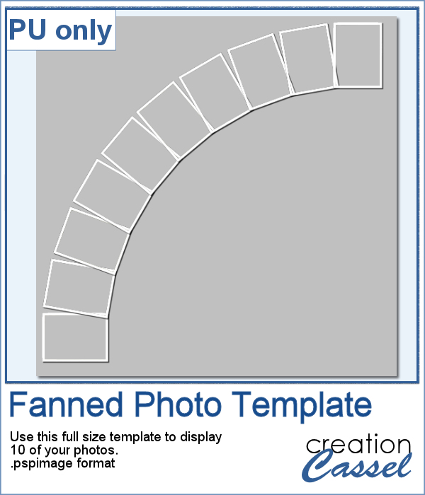 Fanned Photo Collage template