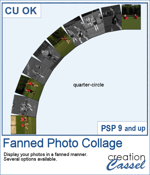 Fanned Photo Collage script for PaintShop Pro