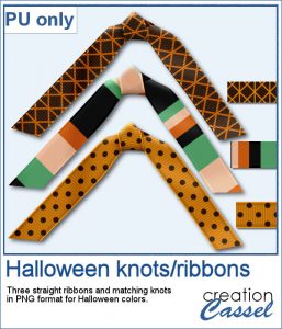 Halloween ribbons and knots in png format