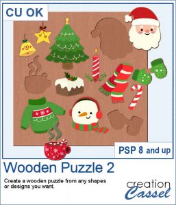 Wooden puzzle script for PaintShop Pro