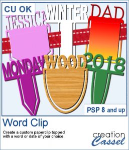 Custom word paperclip script for PaintShop Pro