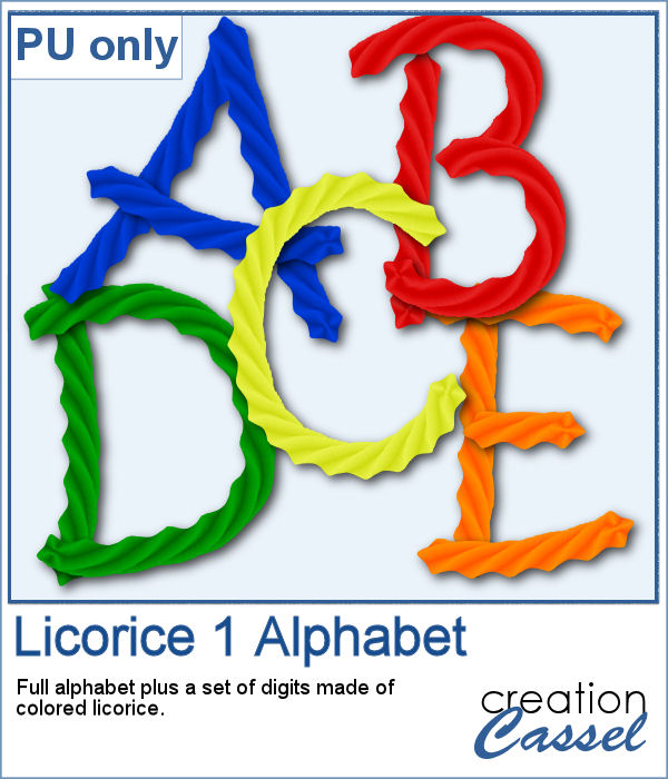 Licorice alphabet