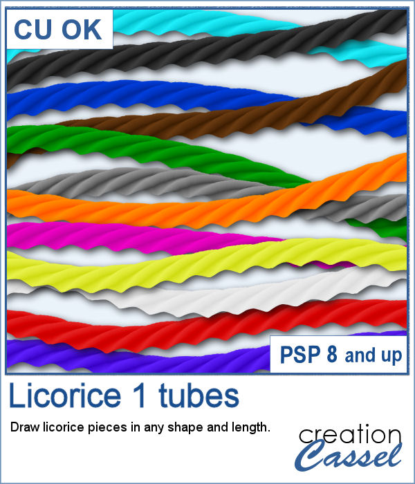 Licorice Picture Tubes for PaintShop Pro