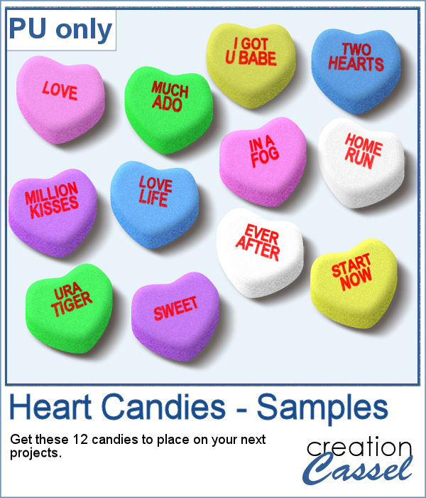 Heart Shaped Candies in png format