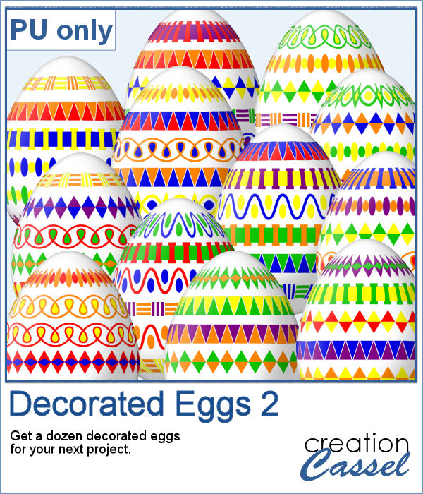 Decorated Easter Eggs in PNG format