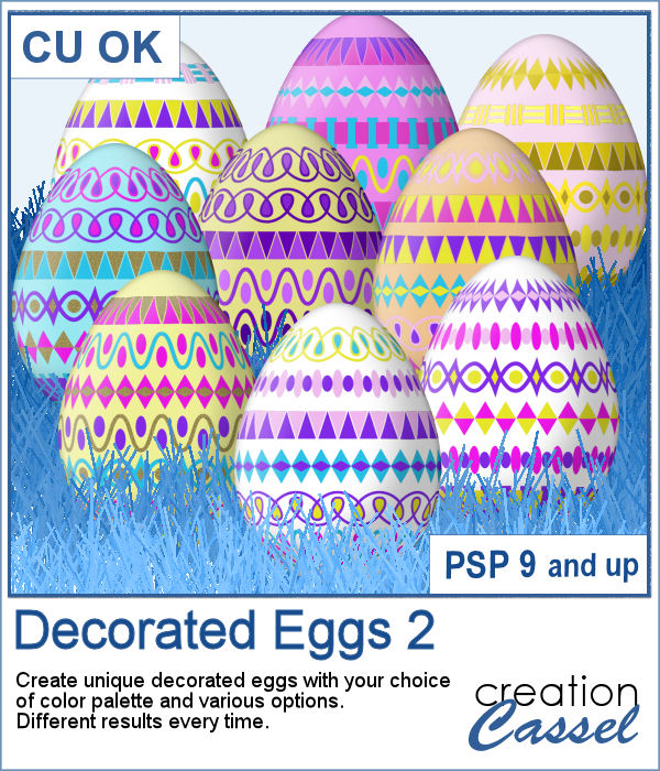 Decorated eggs script for PaintShop Pro