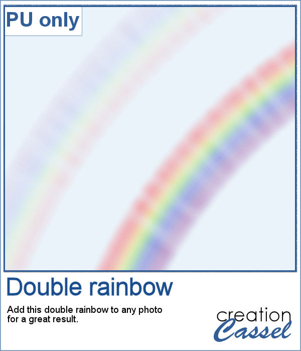 Double rainbow picture tube in png format