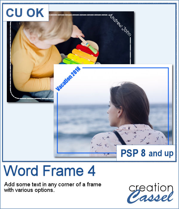 Word frame script for PaintShop Pro