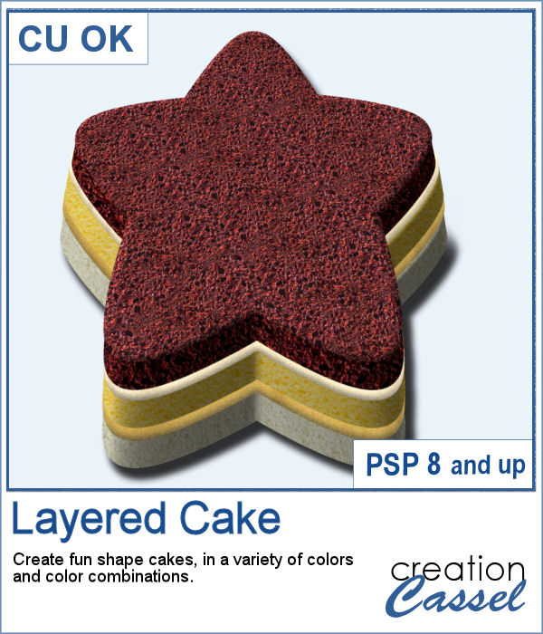 Layered Cake script for PaintShop Pro
