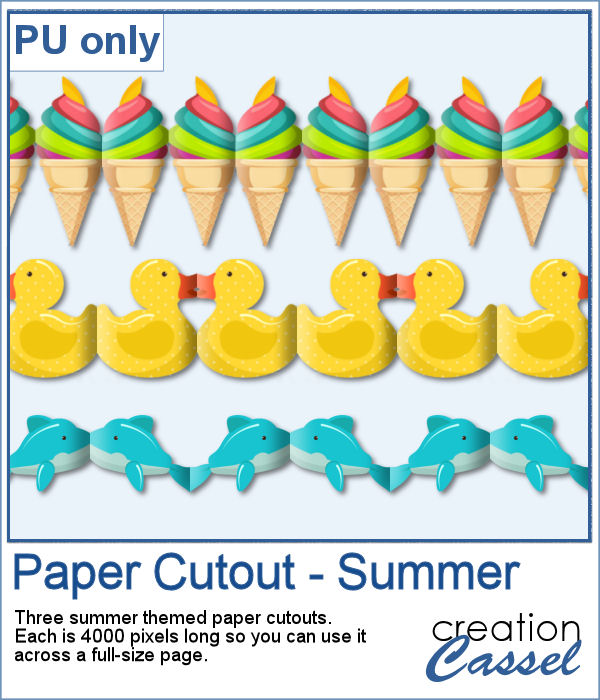Paper cutout in summer theme