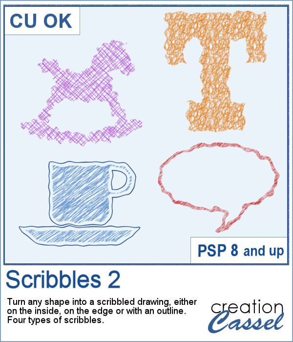 Scribbles script for PaintShop Pro