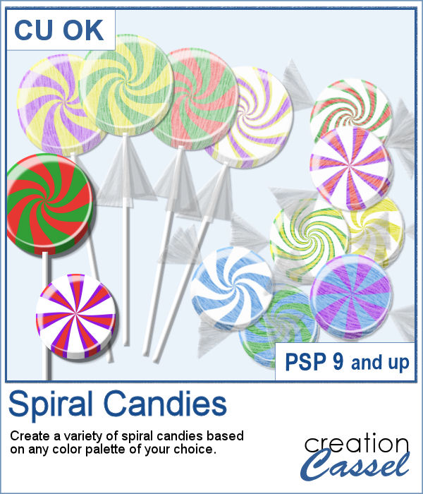 Spiral candy script for PaintShop pro