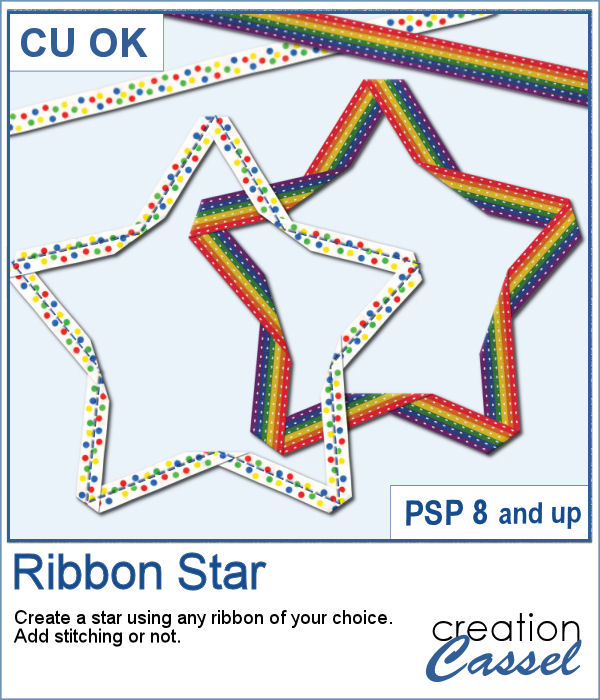Ribbon star script for PaintShop Pro