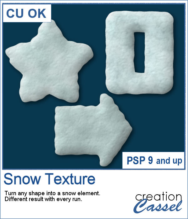 Snow Texture script for PaintShop Pro