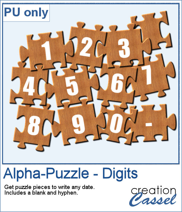 Alpha puzzle pieces in png 