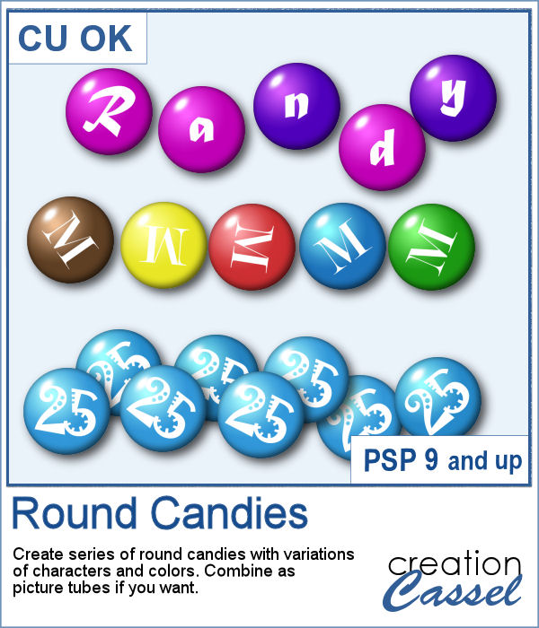 Round candies script for PaintShop Pro