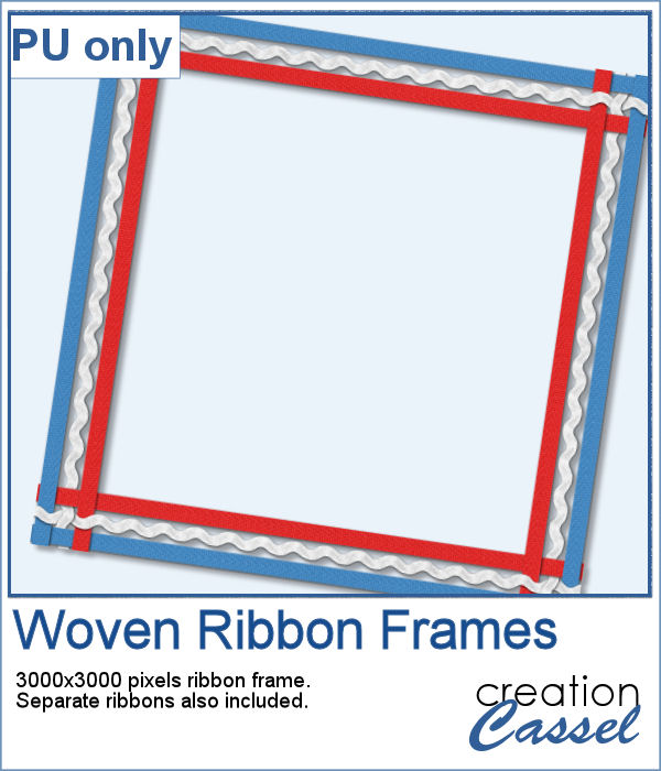 Woven Ribbons frame in png format