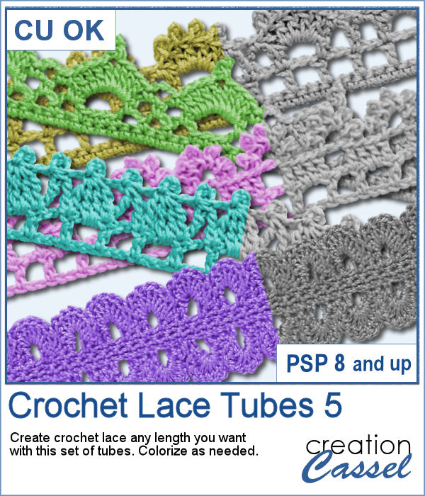 Crochet Lace Picture tubes for PaintShop Pro