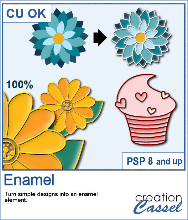 Enamel effect for PaintShop Pro