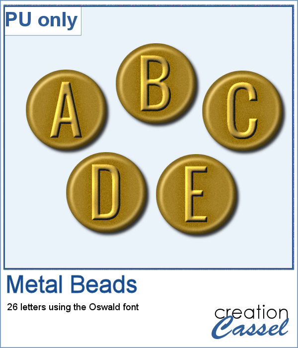 Metal beads in png format