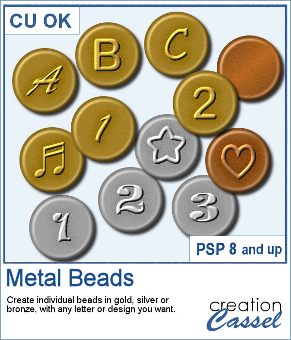 Meteal Beads script for PaintShop Pro