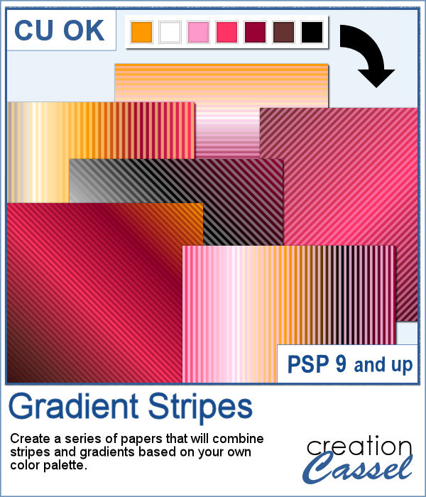 Gradient Stripes script for PaintShop Pro