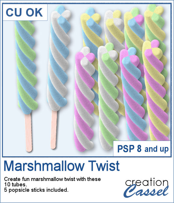 Marshmallow Twist picture tubes for PaintShop Pro