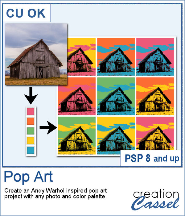 Pop Art script for PaintShop Pro