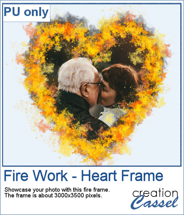 Heart shape fire frame