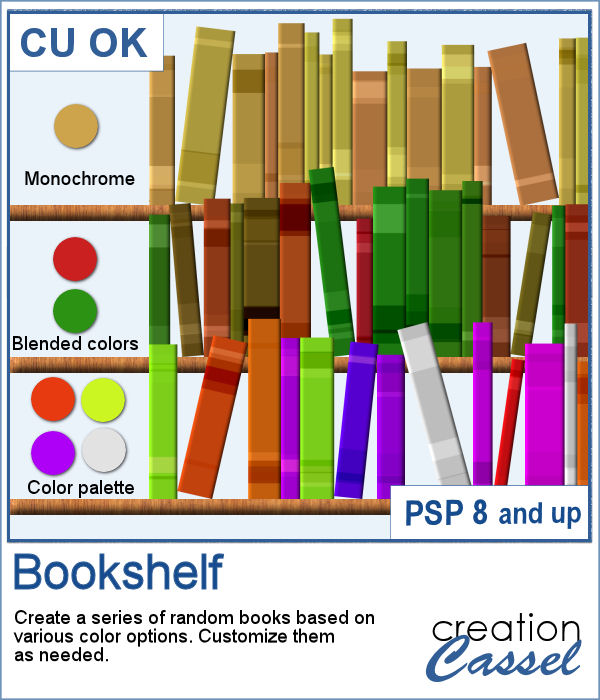 Bookshelf script for PaintShop Pro