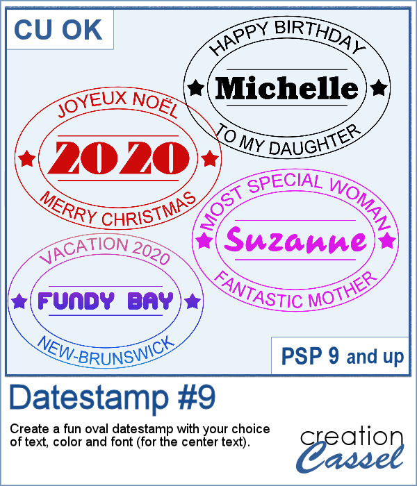 Datestamp script for PaintShop Pro