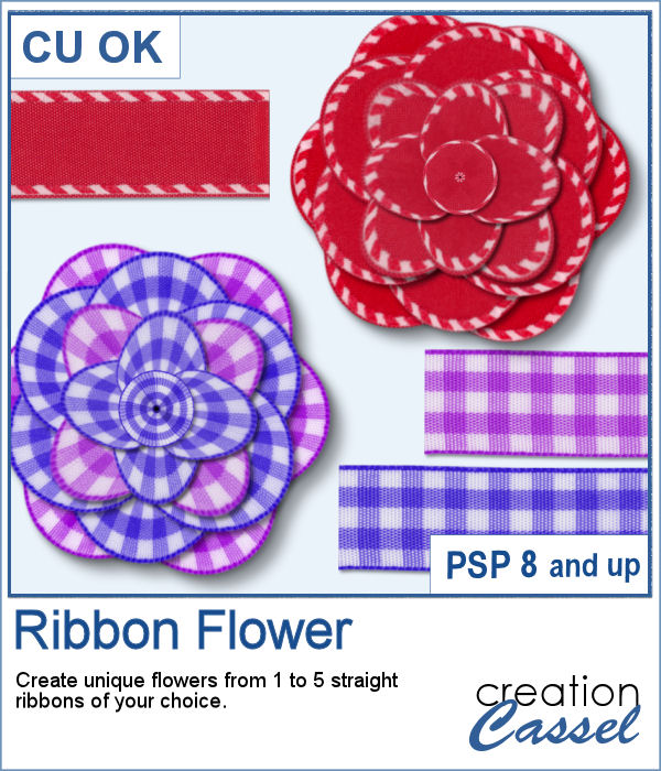 Ribbon flower script for PaintShop Pro