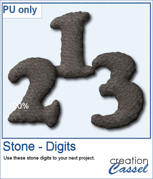 Stone texture digits