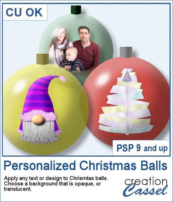 Personalized Christmas Ball script for PaintShop Pro