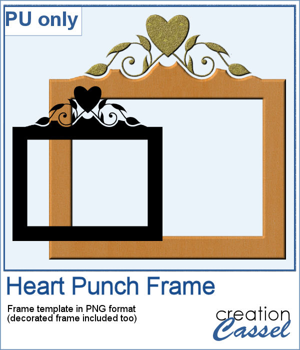 Heart Punch frame in PNG format