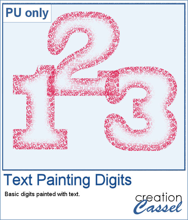 Text painted digits